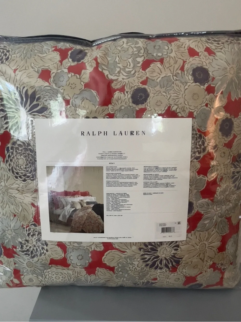 Ralph Lauren Remy Vintage Style Floral Comforter Full Queen New in Bag